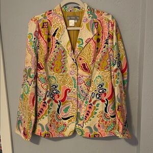 Lilly Pulitzer Multicolor Paisley Blazer